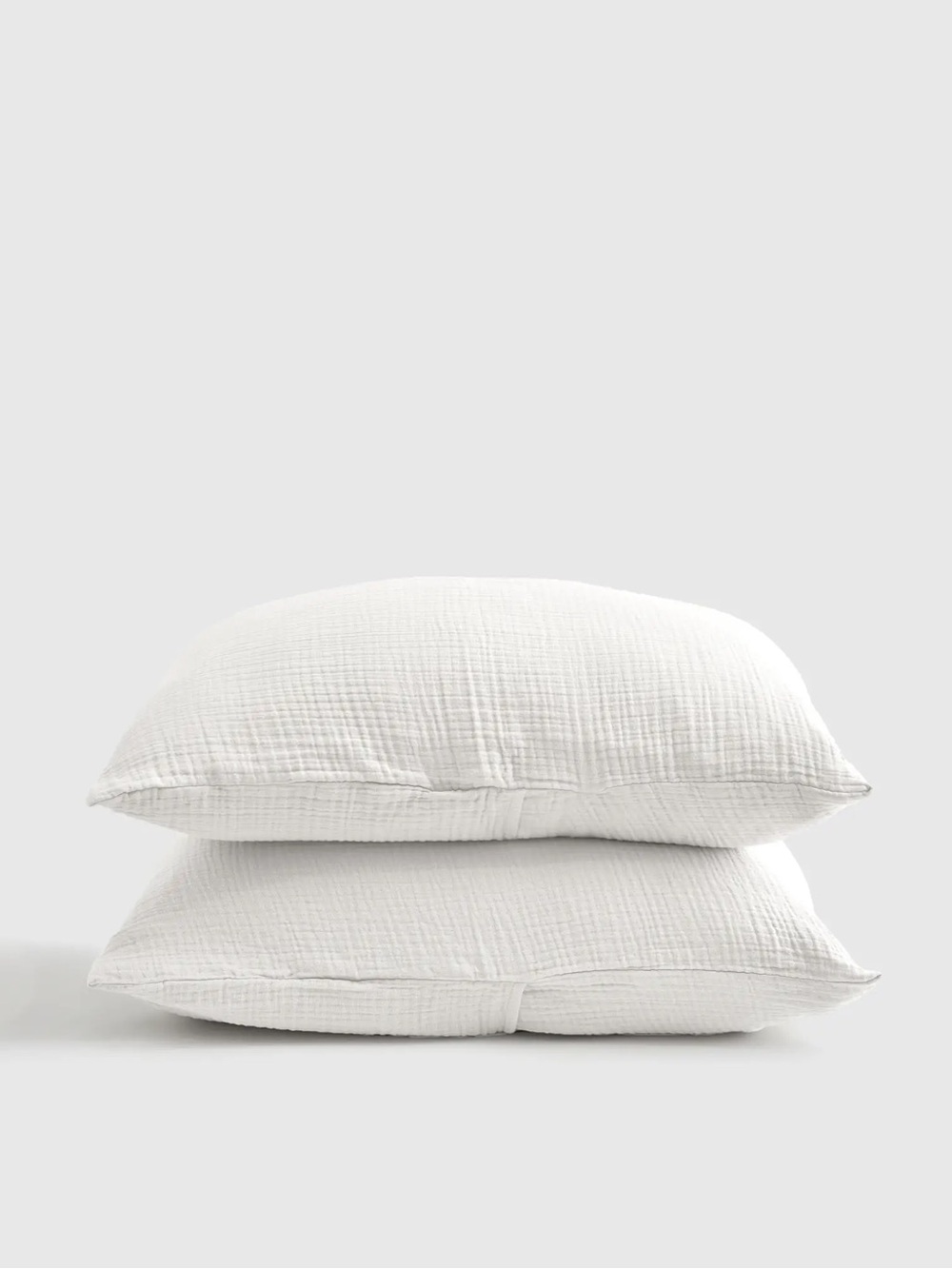 NWT QUINCE Organic Cotton Gauze Sham Set Standard White 3096